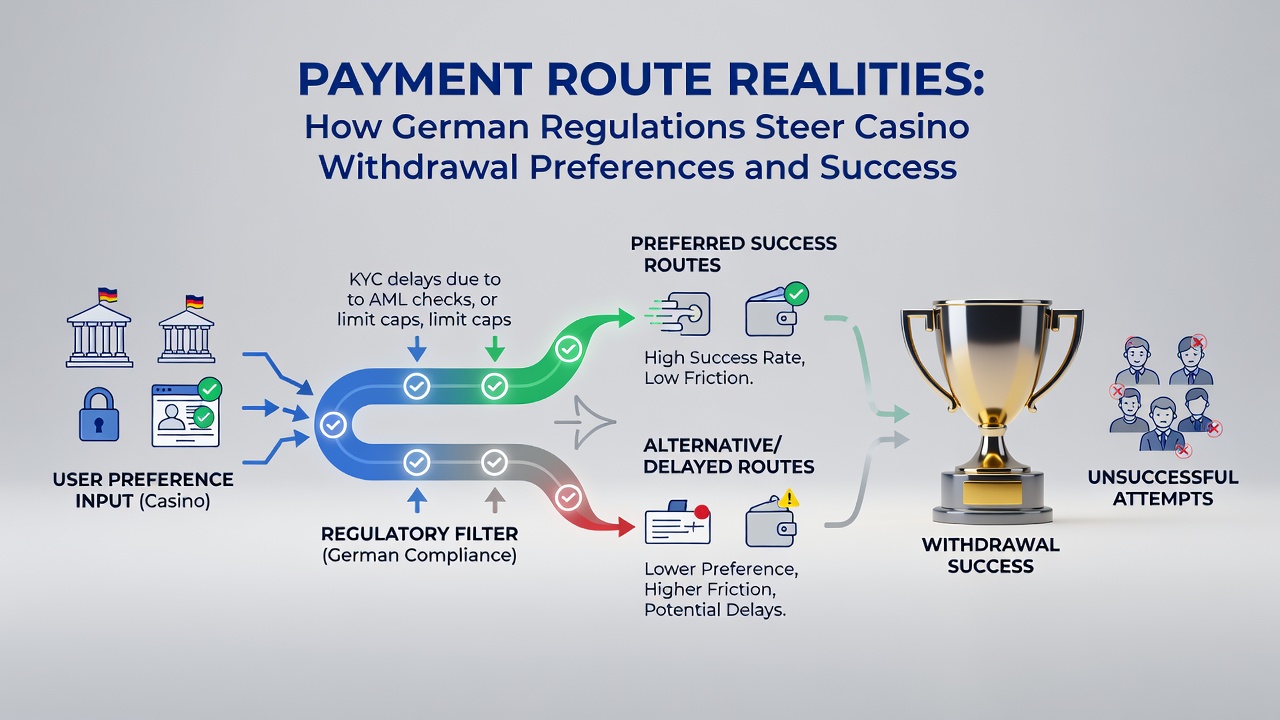Darstellung von Zahlungspräferenzen und regulatorischen Hürden bei Casino-Abhebungen