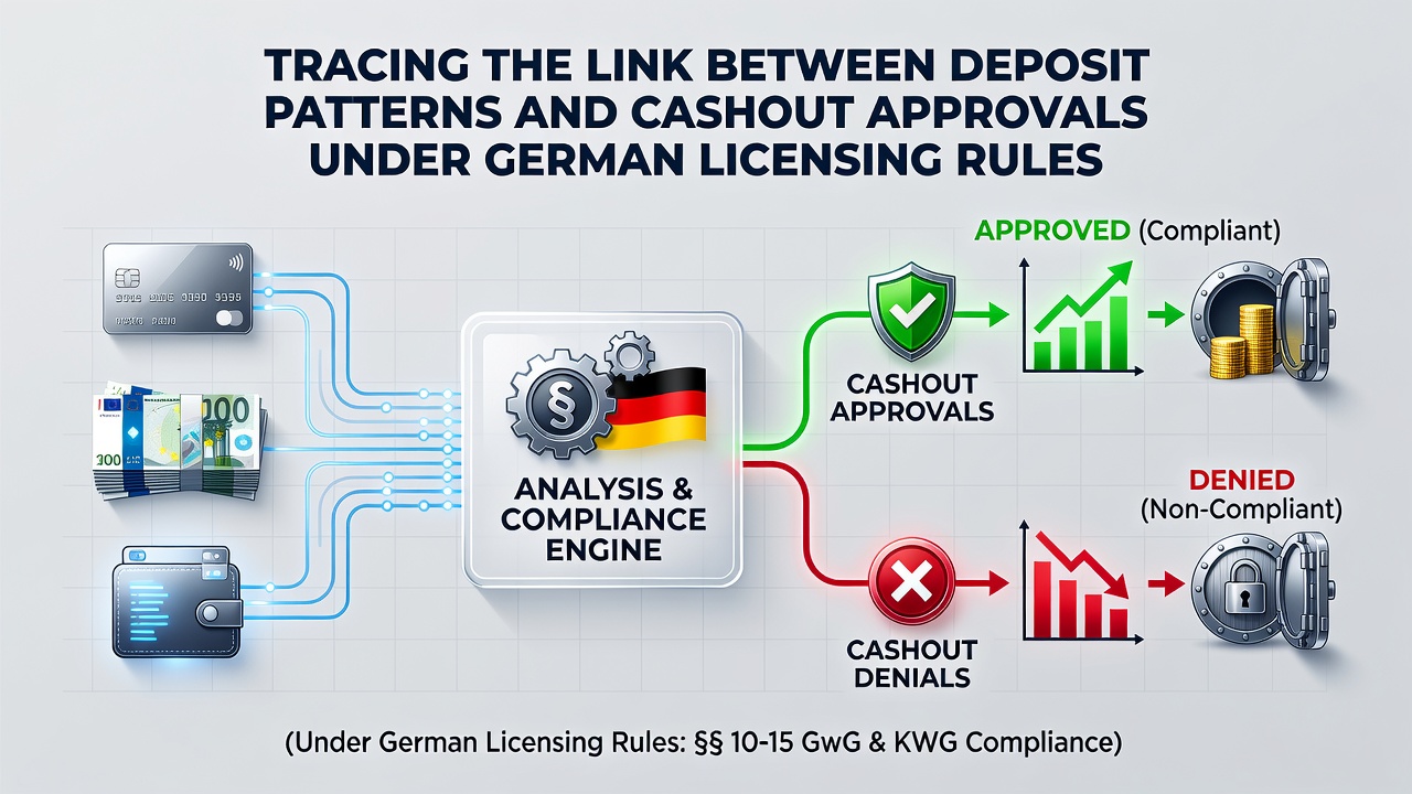 Infografik zu Transaktionsmustern und regulatorischen Prüfungen in deutschen Casinos
